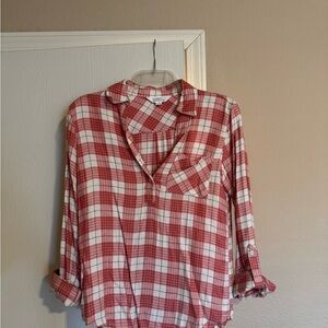 Market Spruce Red Plaid Button-Up Shirt